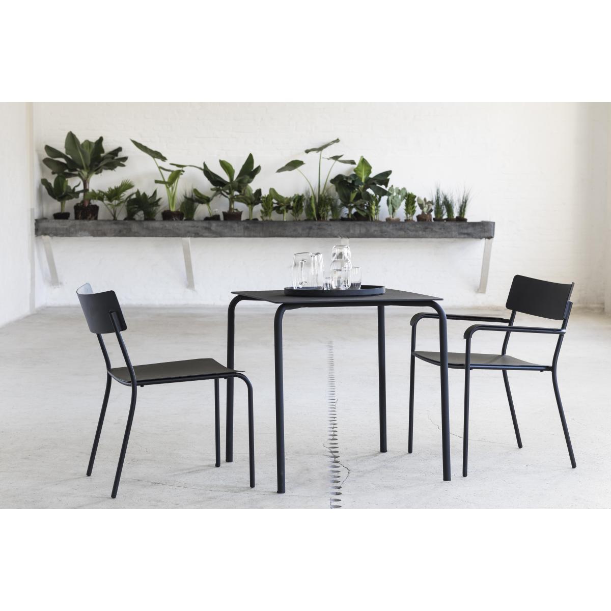 August Stackable armchair - / Aluminium by Serax Black – image 7
