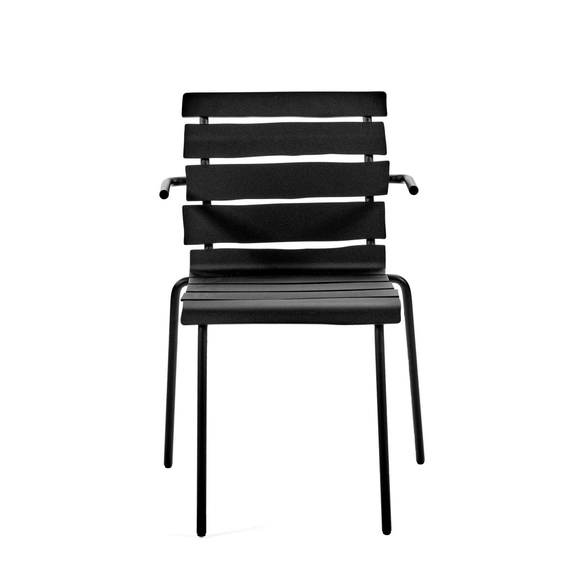 Aligned Stackable armchair - / By Maarten Baas - Aluminium by valerie objects Black – image 2