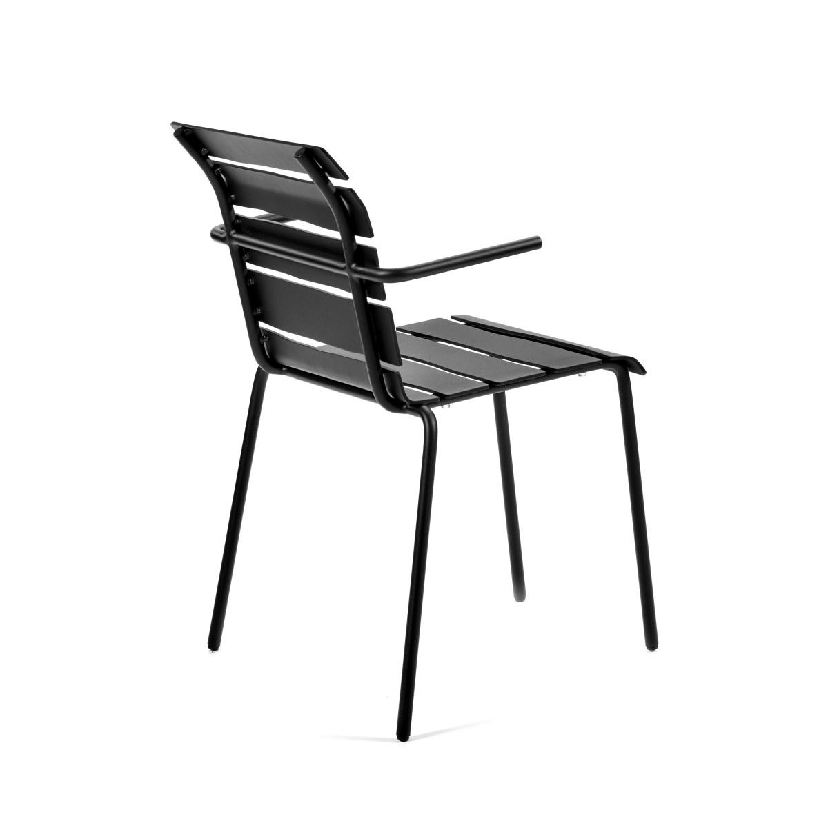 Aligned Stackable armchair - / By Maarten Baas - Aluminium by valerie objects Black – image 4