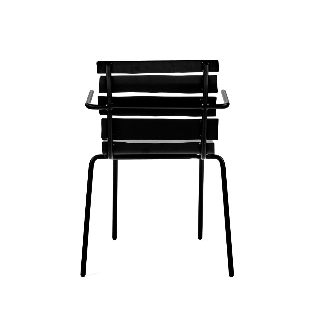 Aligned Stackable armchair - / By Maarten Baas - Aluminium by valerie objects Black – image 5