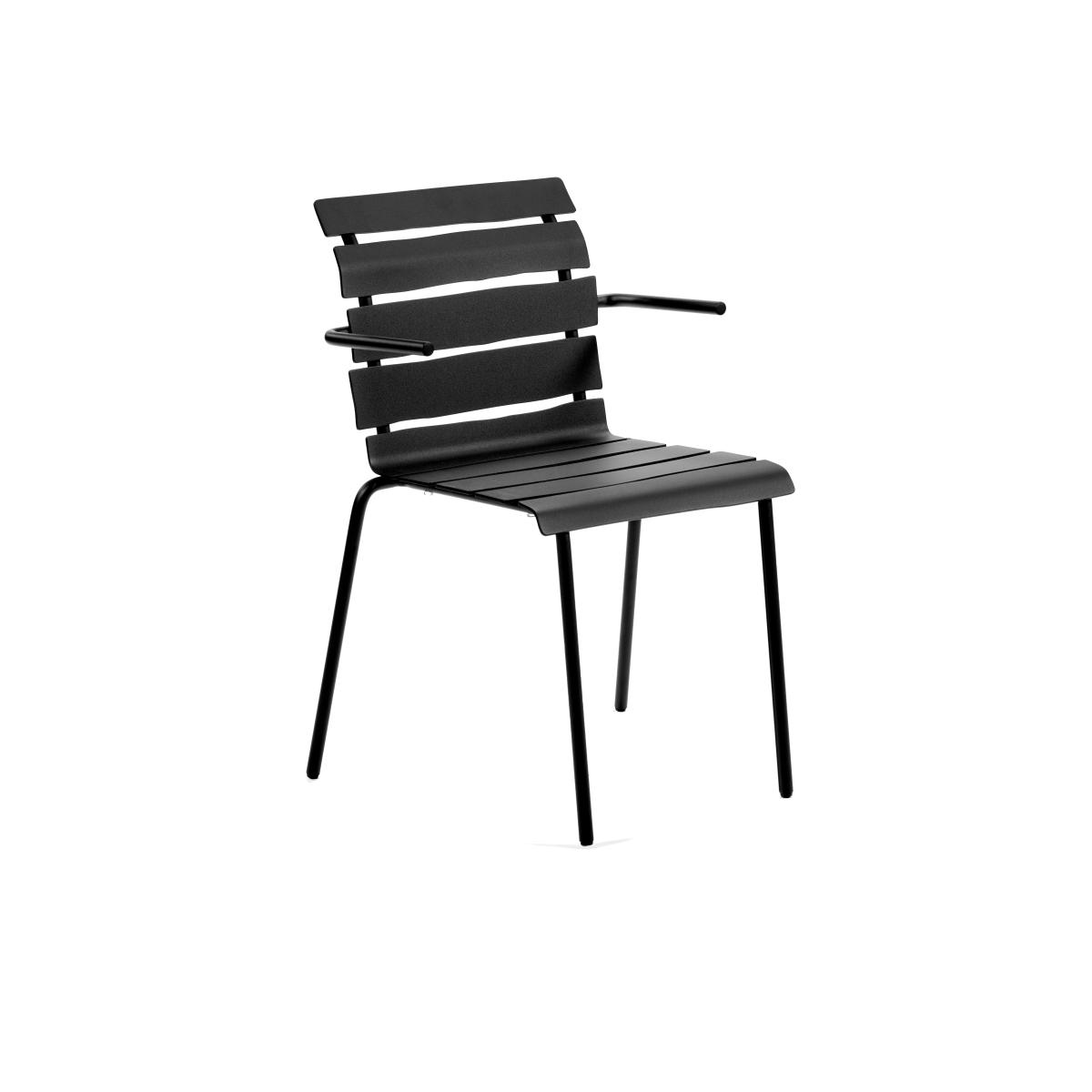 Aligned Stackable armchair - / By Maarten Baas - Aluminium by valerie objects Black – image 1
