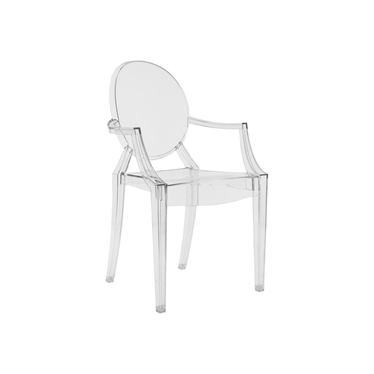 Louis Ghost Stackable armchair - transparent / Polycarbonate by Kartell Transparent – image 1