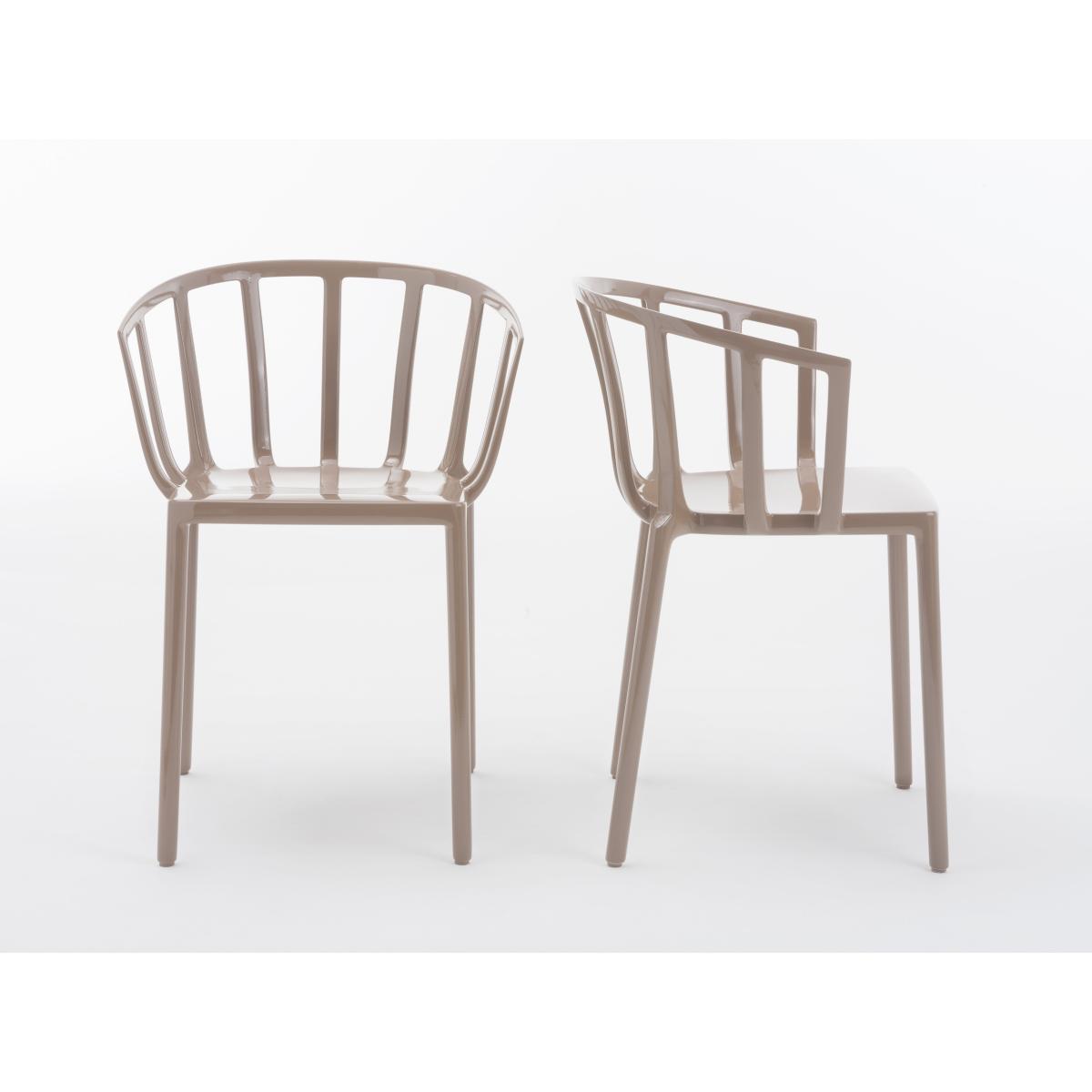 Generic AC Venice Stackable armchair - / Polycarbonate by Kartell Beige – image 2