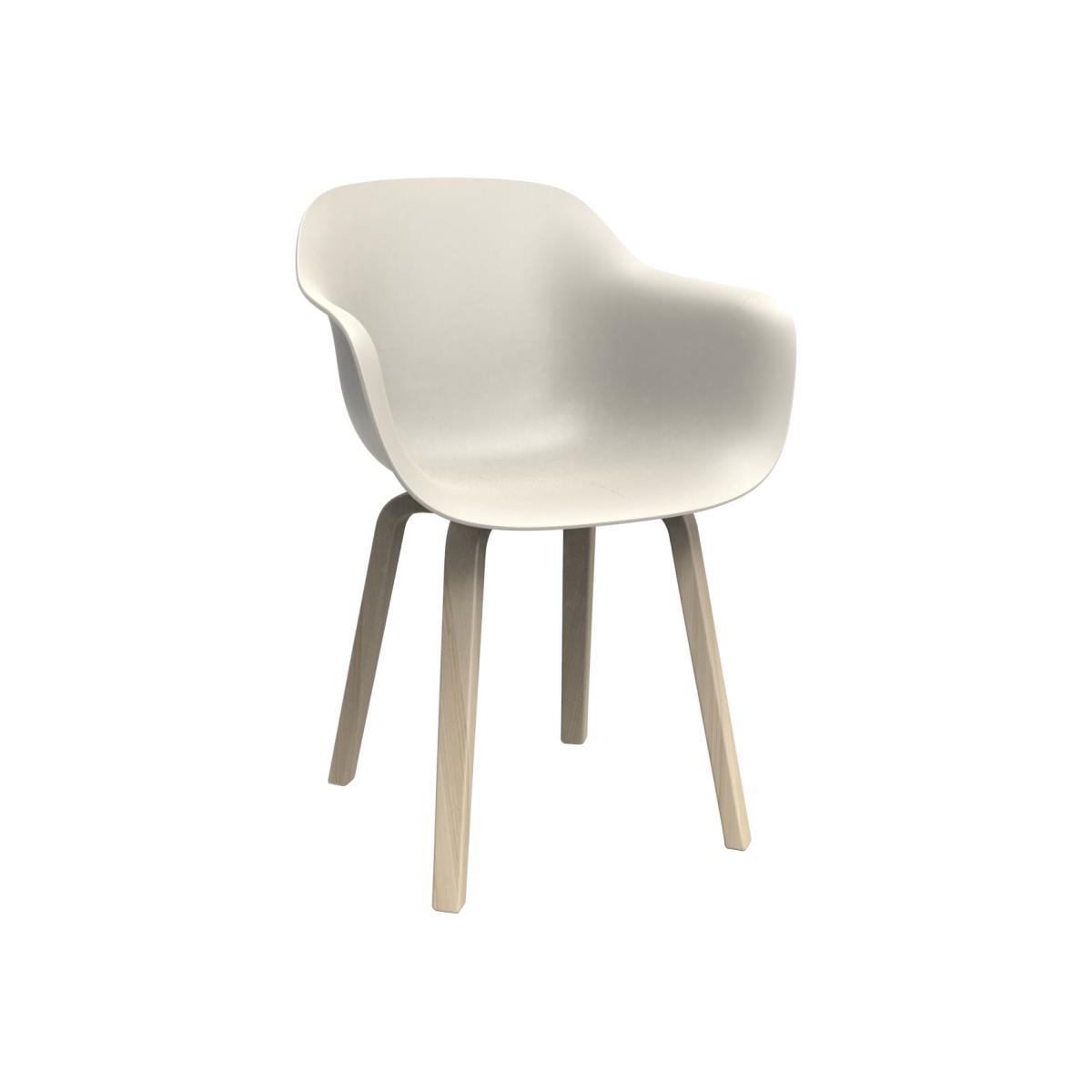 Substance Armchair - Polypropylene & wooden feet by Magis White/Natural wood