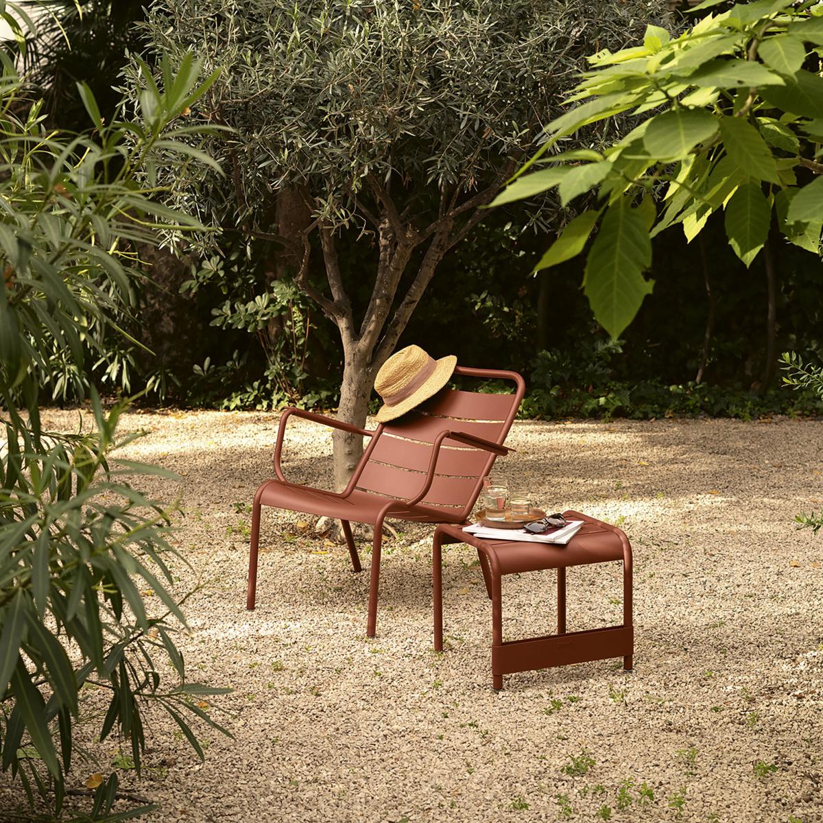Luxembourg Low armchair metal green / Aluminium - Fermob – image 4