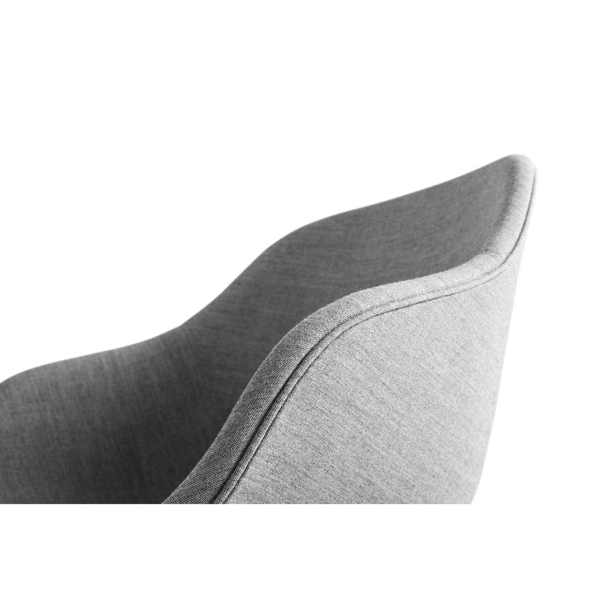 About a chair AAC121 Swivel armchair - / High backrest - Padded - Integral fabric by Hay Grey – image 2
