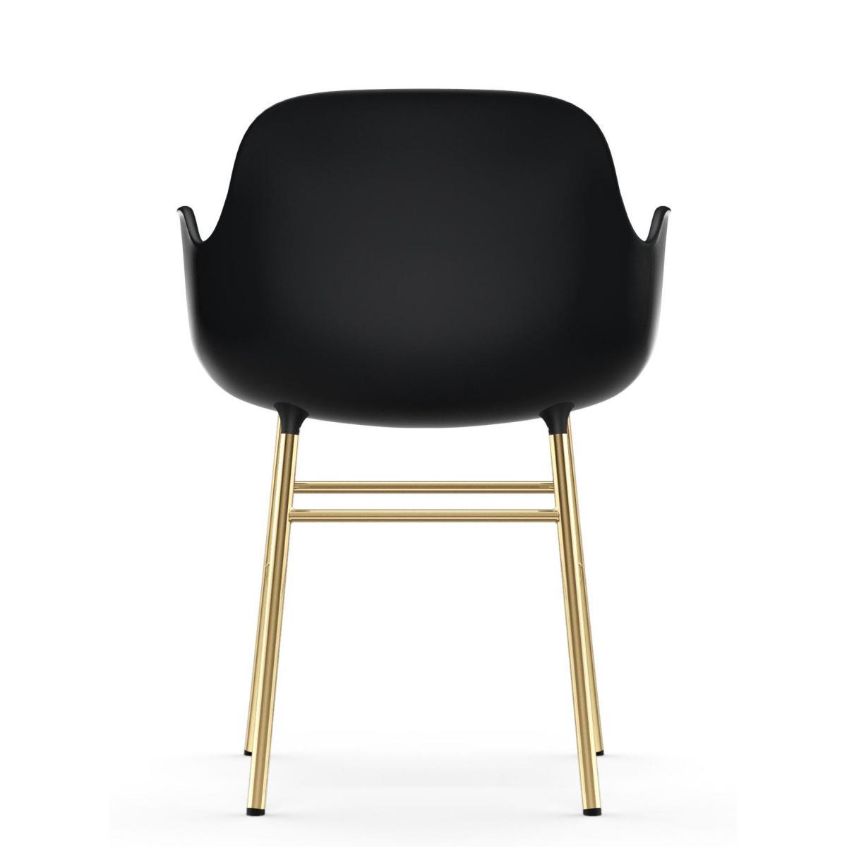 Form Armchair - / Brass foot by Normann Copenhagen Black/Gold – image 4