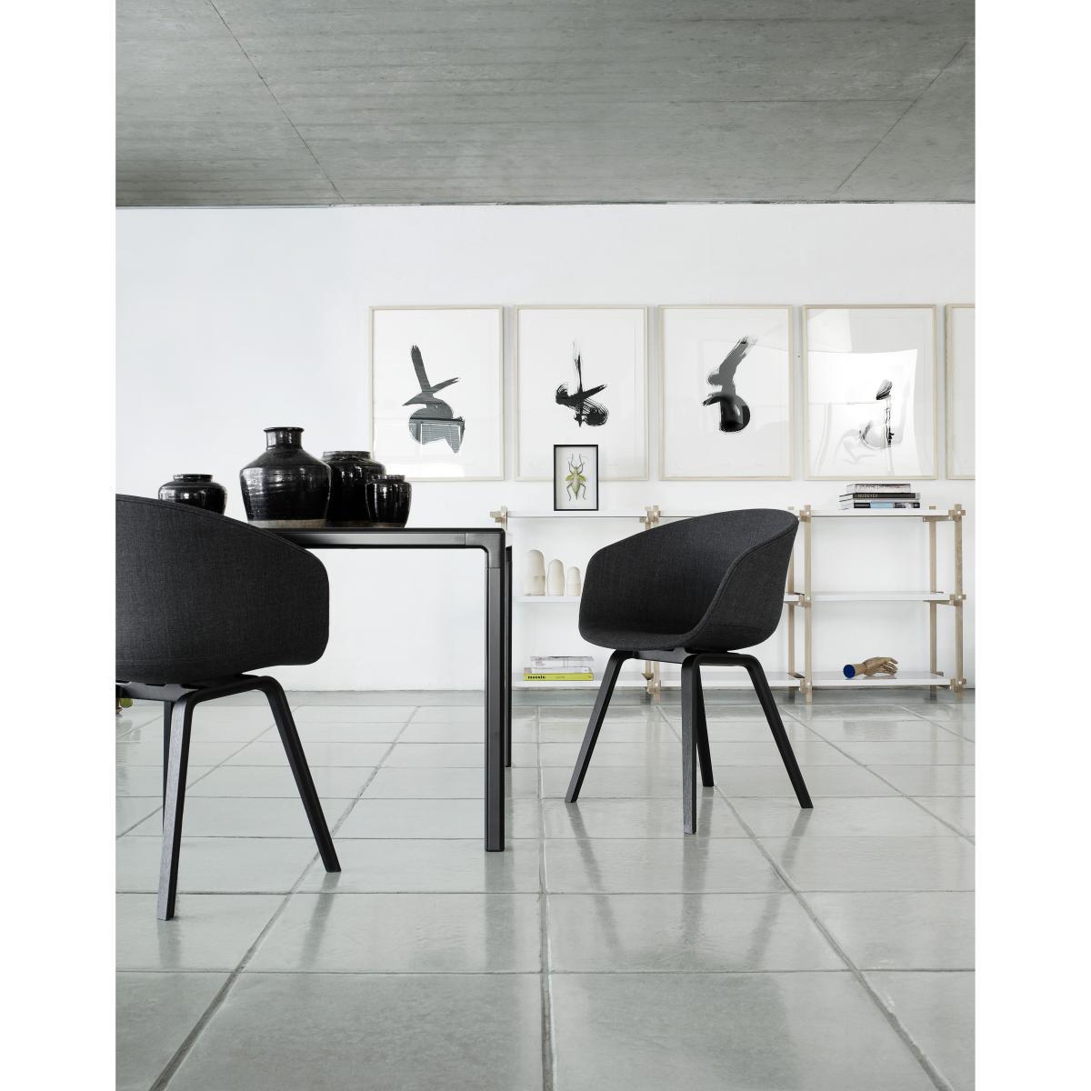 About a chair AAC23 Padded armchair - 4 legs /Full fabric by Hay Grey/Black – image 3