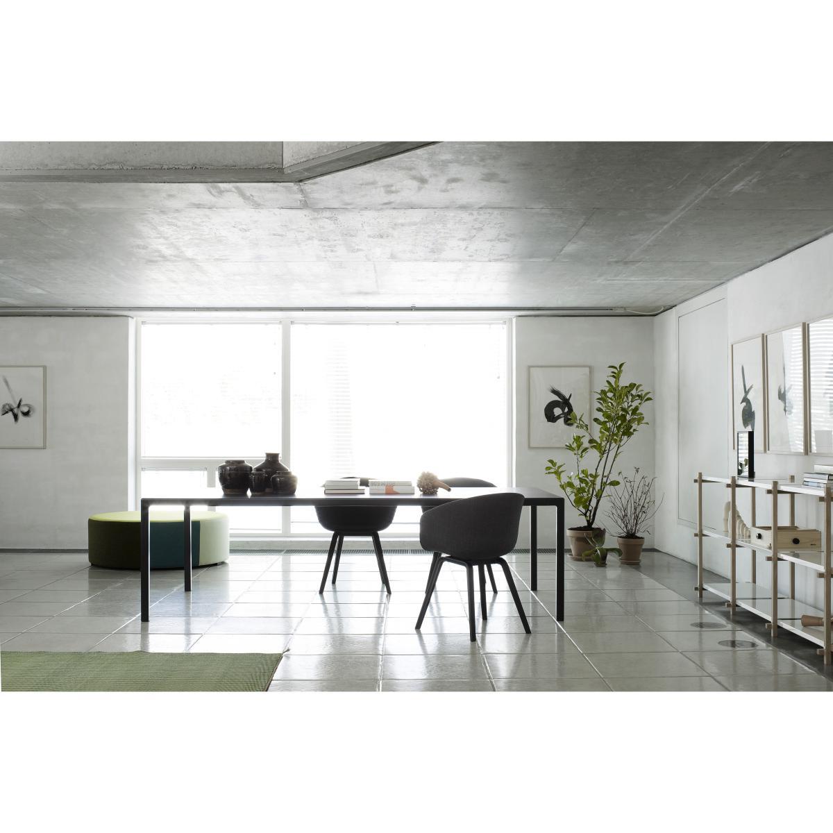 About a chair AAC23 Padded armchair - 4 legs /Full fabric by Hay Grey/Black – image 4