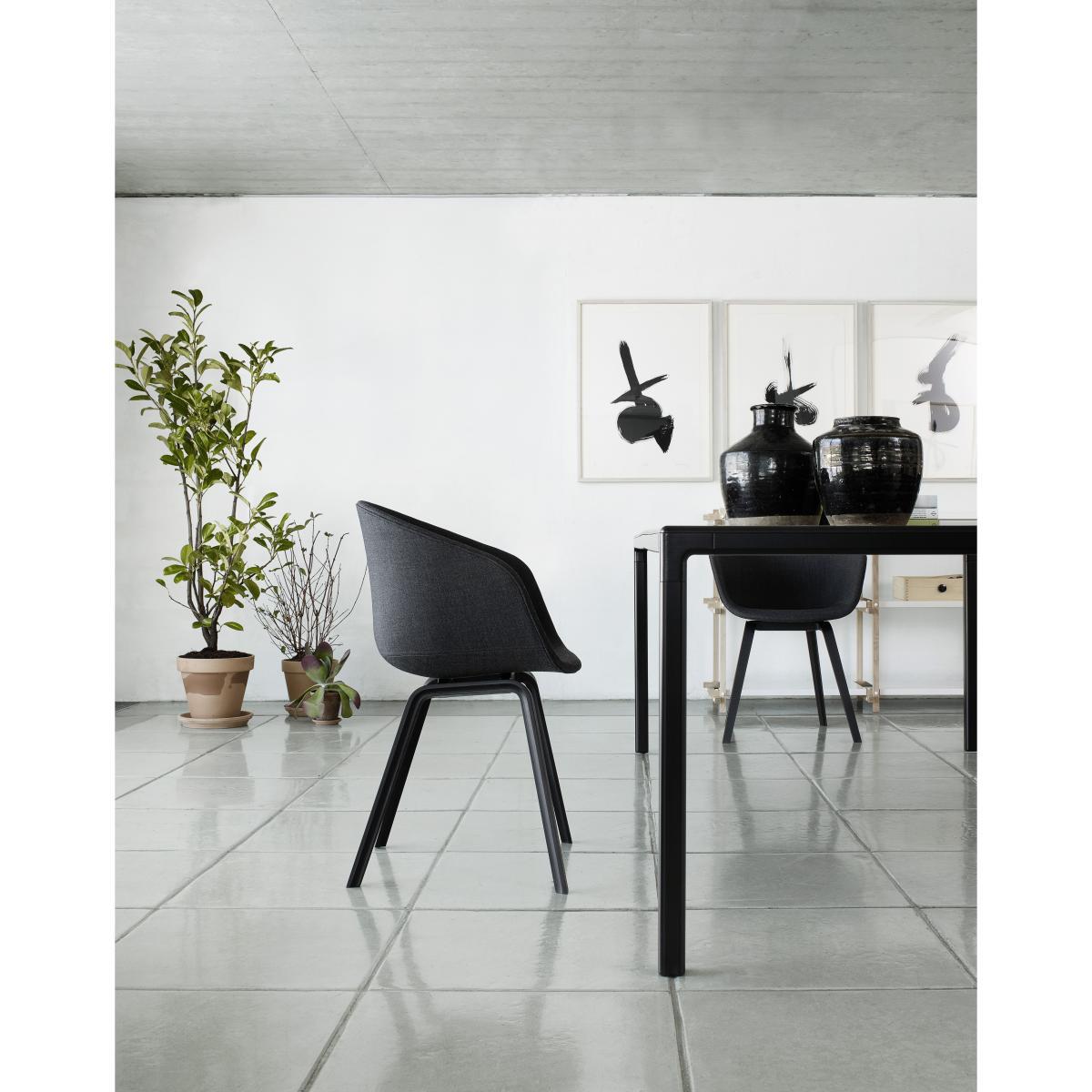 About a chair AAC23 Padded armchair - 4 legs /Full fabric by Hay Grey/Black – image 5