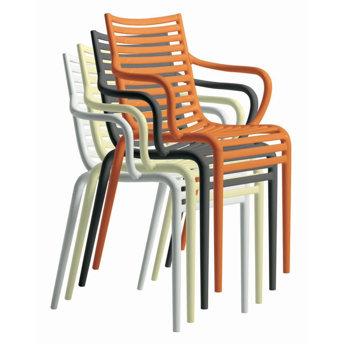 Pip-e Stackable armchair - Plastic by Driade Grey – image 3