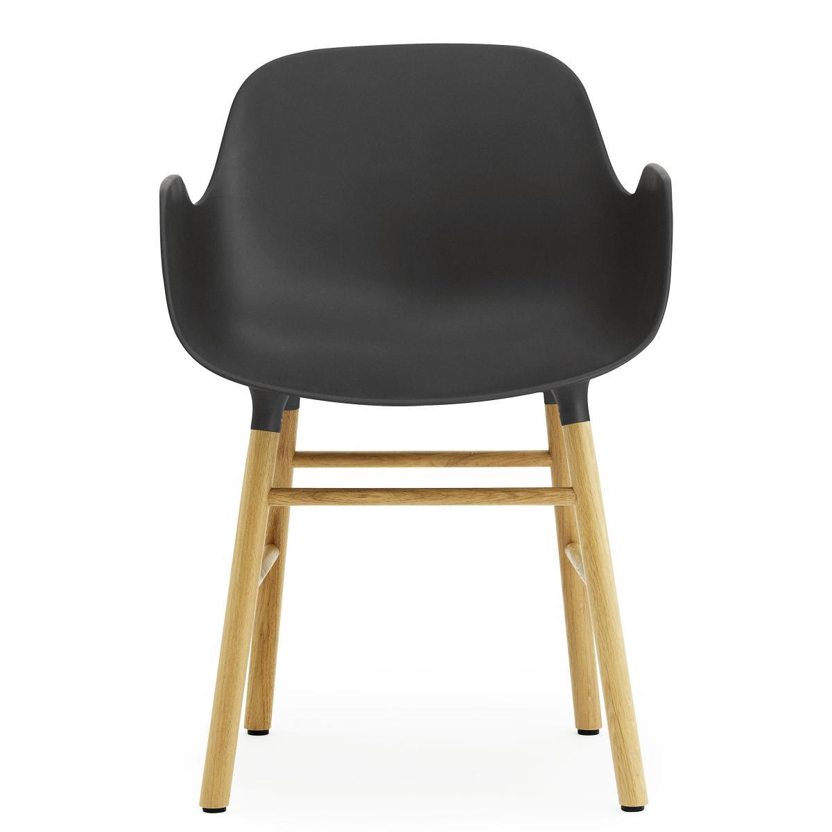 Form Armchair - Oak leg by Normann Copenhagen Black/Natural wood – image 2