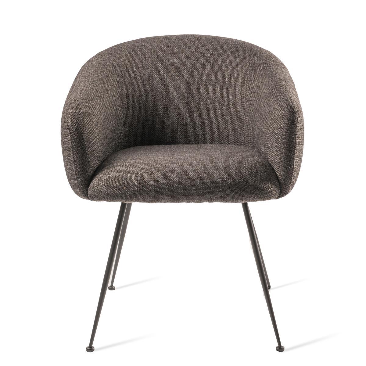 Buddy Padded armchair - / Fabric & metal by Pols Potten Grey – image 2