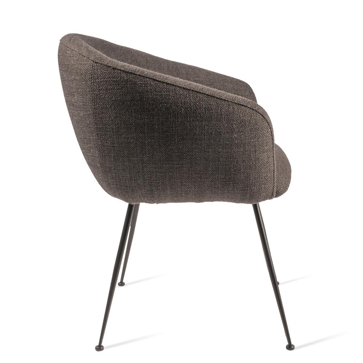 Buddy Padded armchair - / Fabric & metal by Pols Potten Grey – image 3