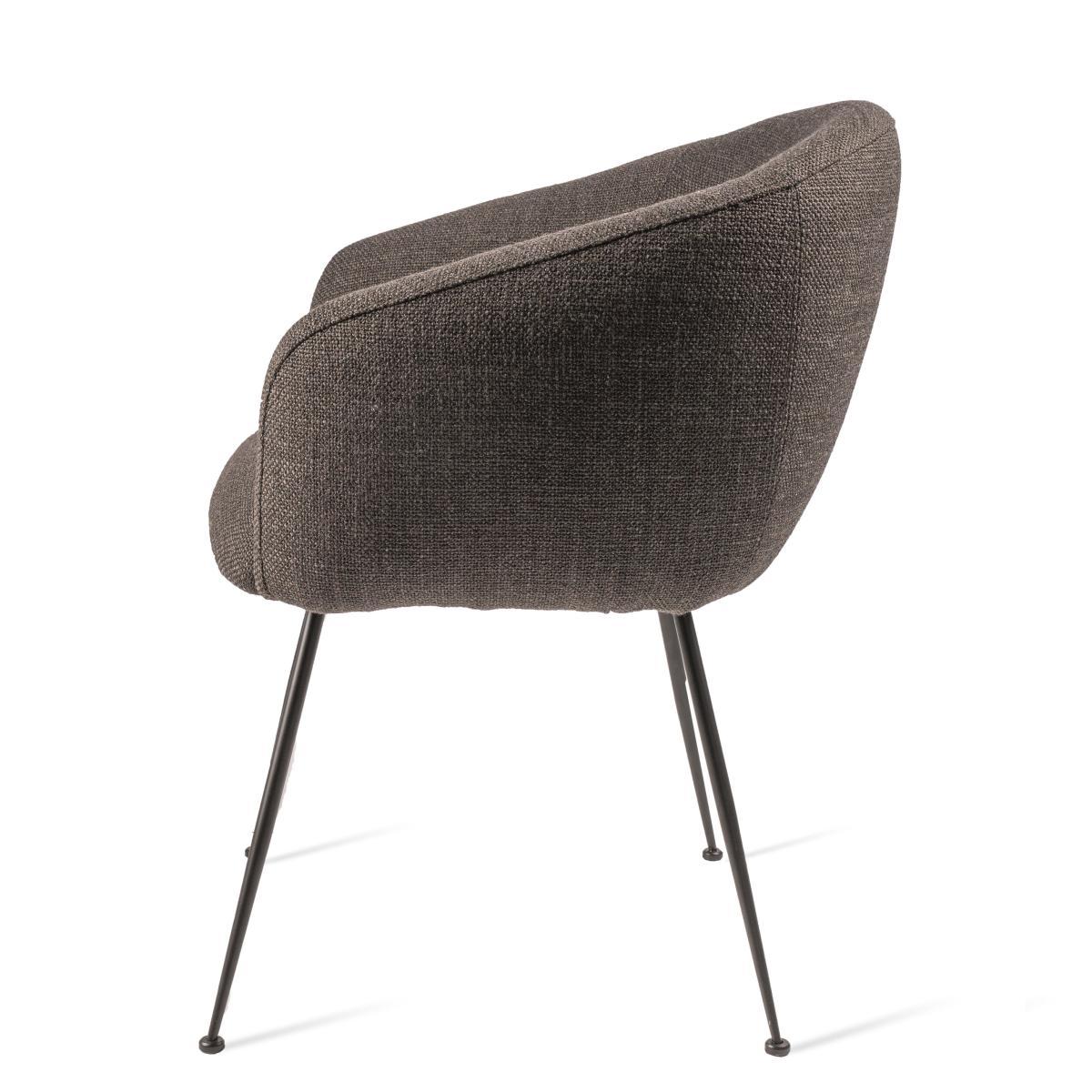 Buddy Padded armchair - / Fabric & metal by Pols Potten Grey – image 4