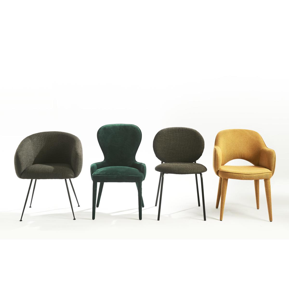 Buddy Padded armchair - / Fabric & metal by Pols Potten Grey – image 6