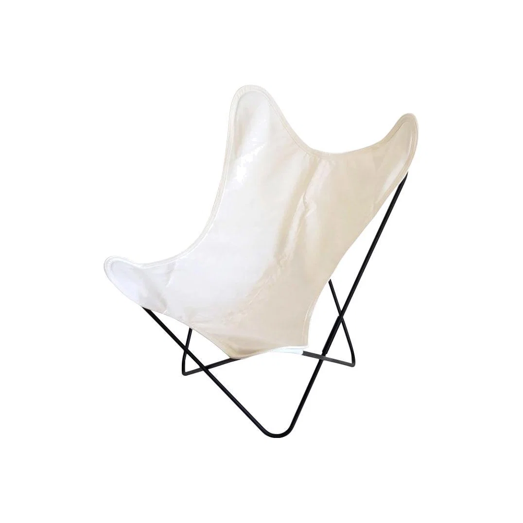 AA Butterfly OUTDOOR Armchair - / Cotton - Black structure by AA-New Design White – image 1