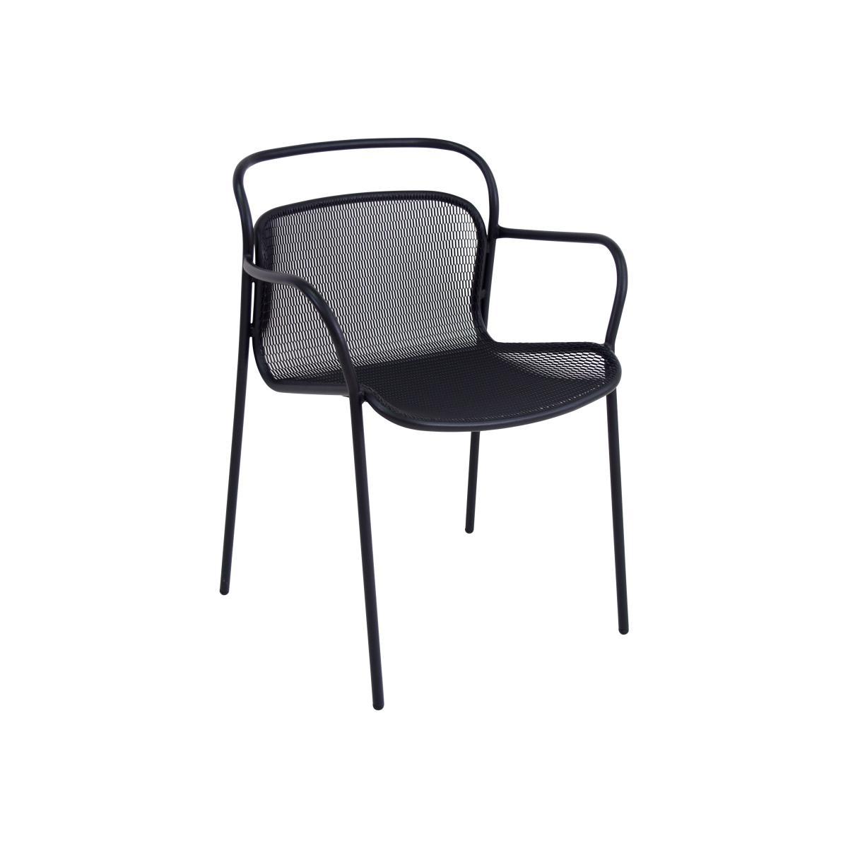 Modern Stackable armchair - / Metal by Emu Black – image 1
