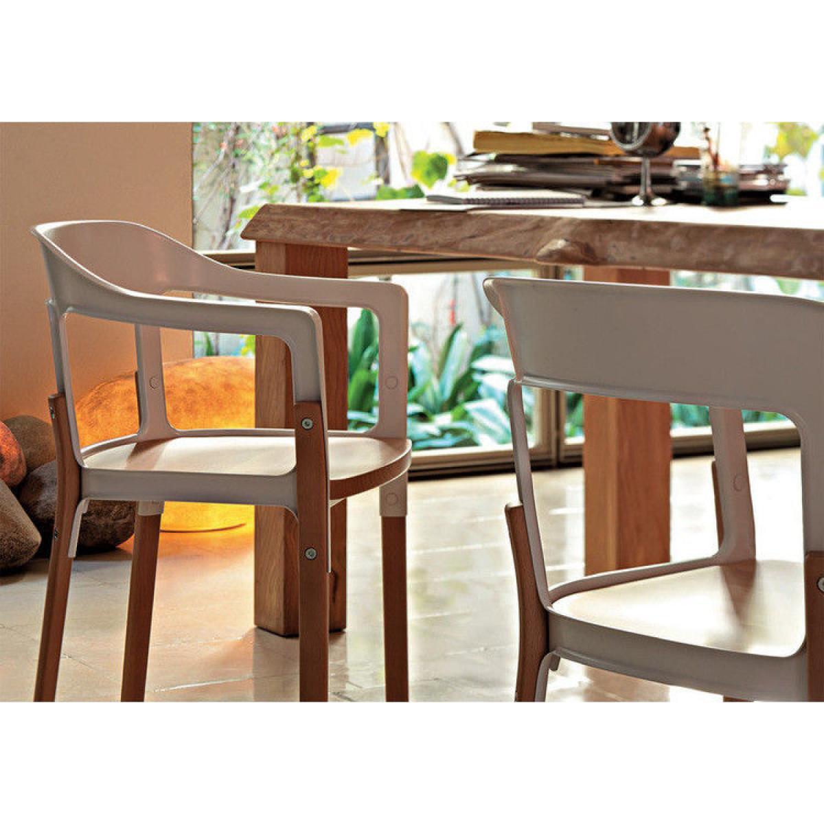 Steelwood Armchair - Wood & metal by Magis Black/Natural wood – image 3