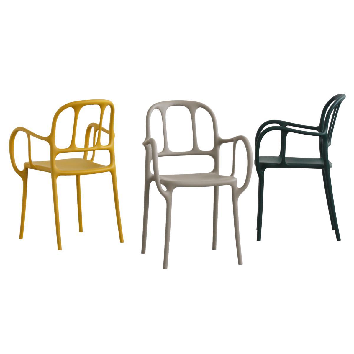 Milà Stackable armchair - Plastic by Magis Black – image 4