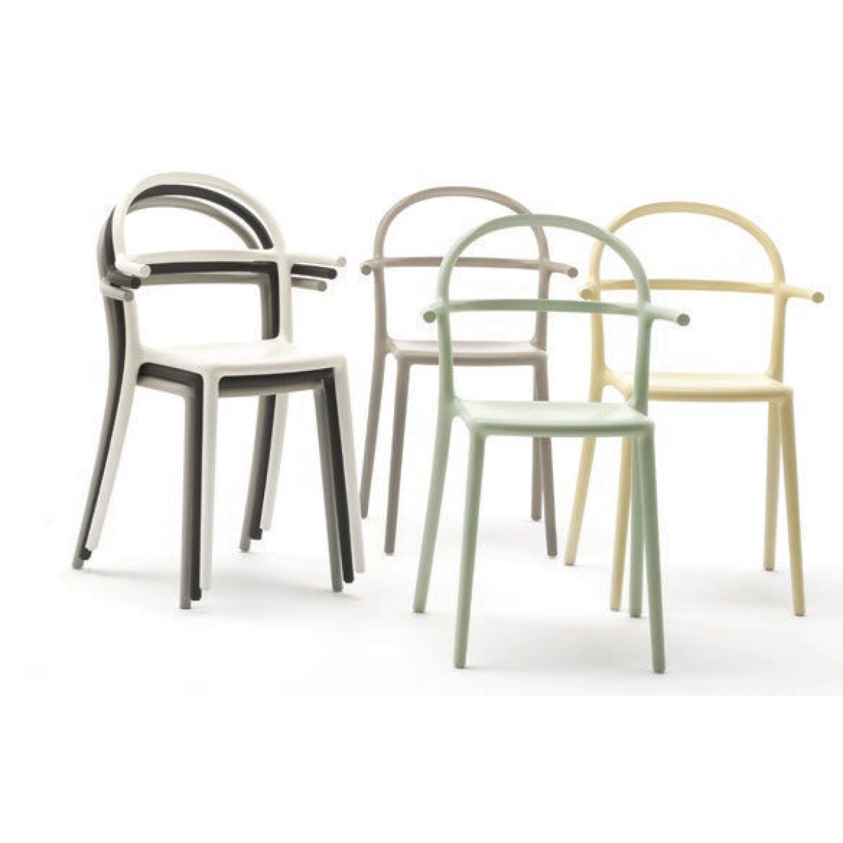 Generic C Stackable armchair - / Polypropylene by Kartell Grey – image 2