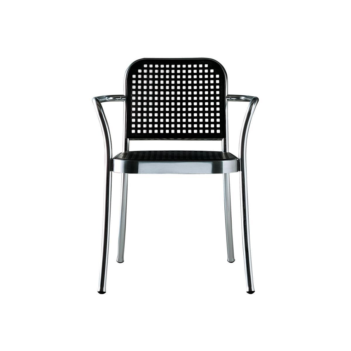 Silver Armchair - Aluminium & plastic by De Padova Black – image 1