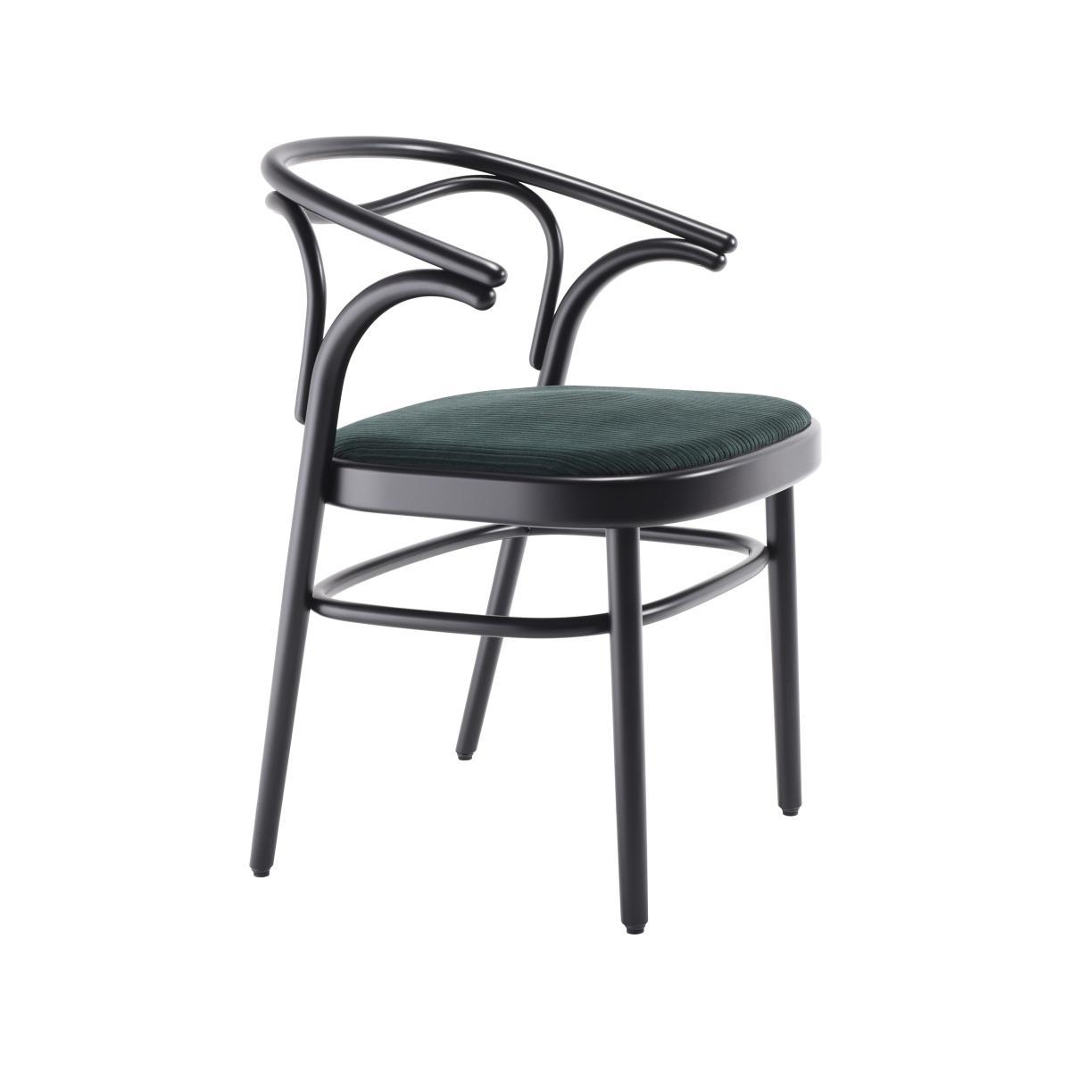 Beaulieu Armchair - / Wood & padded seat by Wiener GTV Design Black – image 3