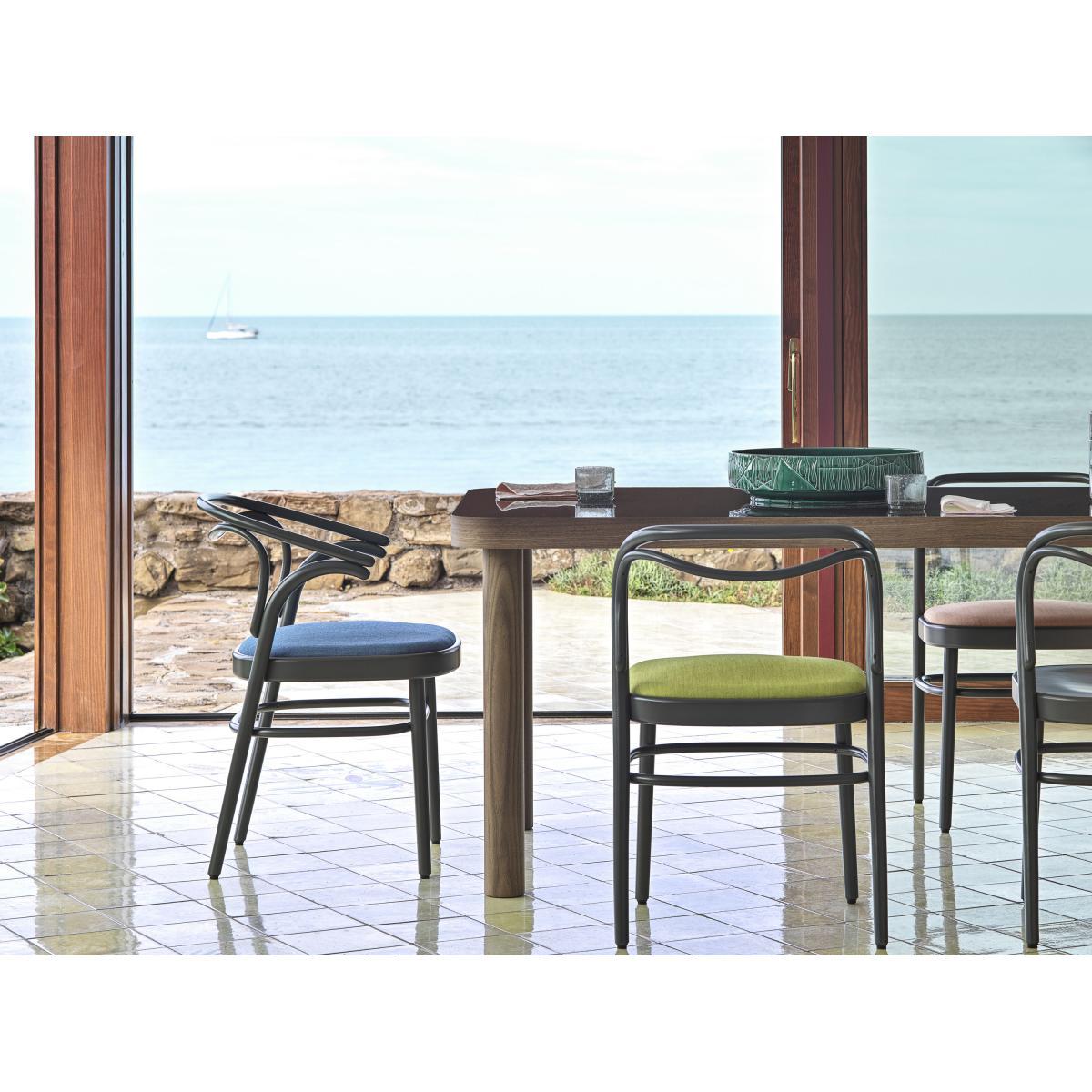Beaulieu Armchair - / Wood & padded seat by Wiener GTV Design Black – image 5
