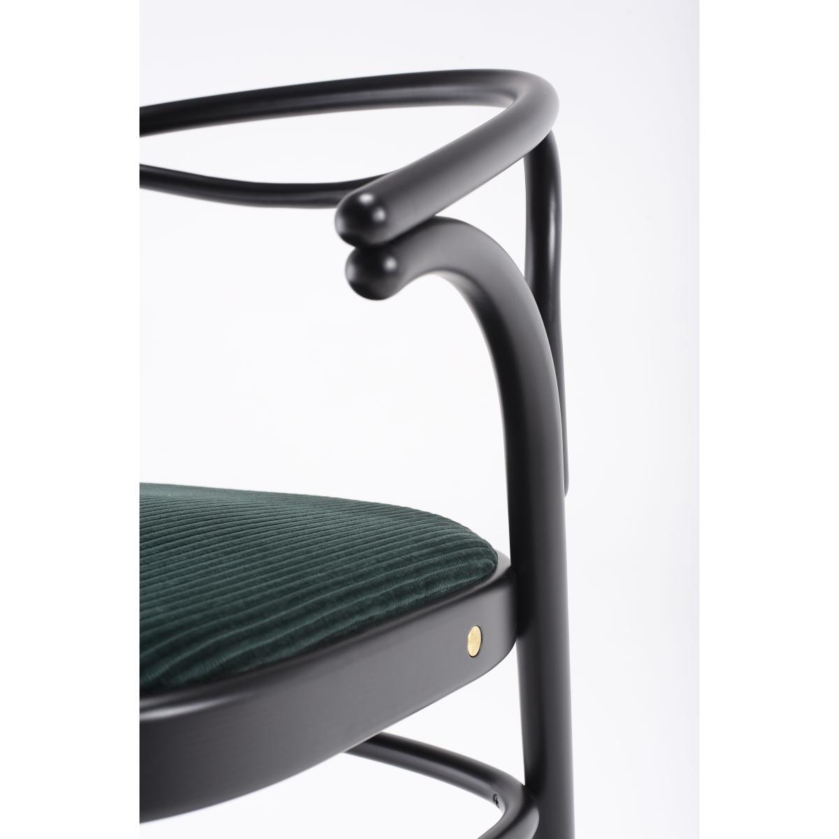 Beaulieu Armchair - / Wood & padded seat by Wiener GTV Design Black – image 7