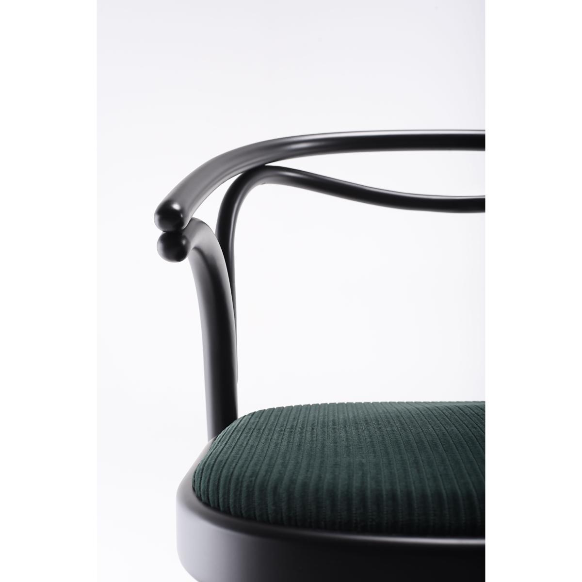 Beaulieu Armchair - / Wood & padded seat by Wiener GTV Design Black – image 8