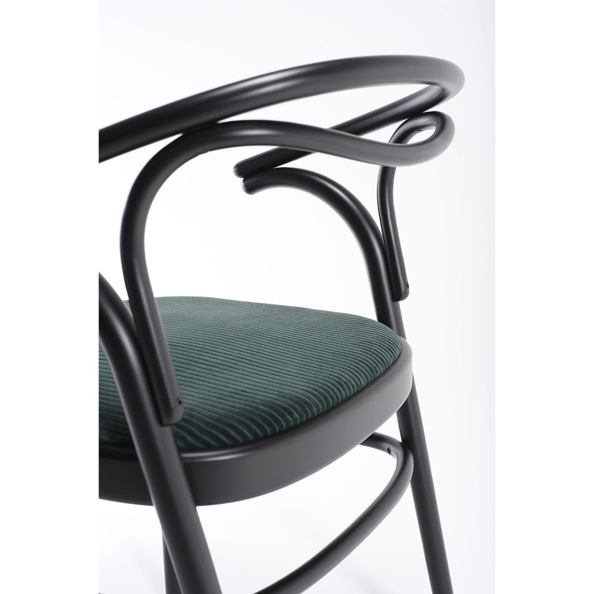 Beaulieu Armchair - / Wood & padded seat by Wiener GTV Design Black – image 9