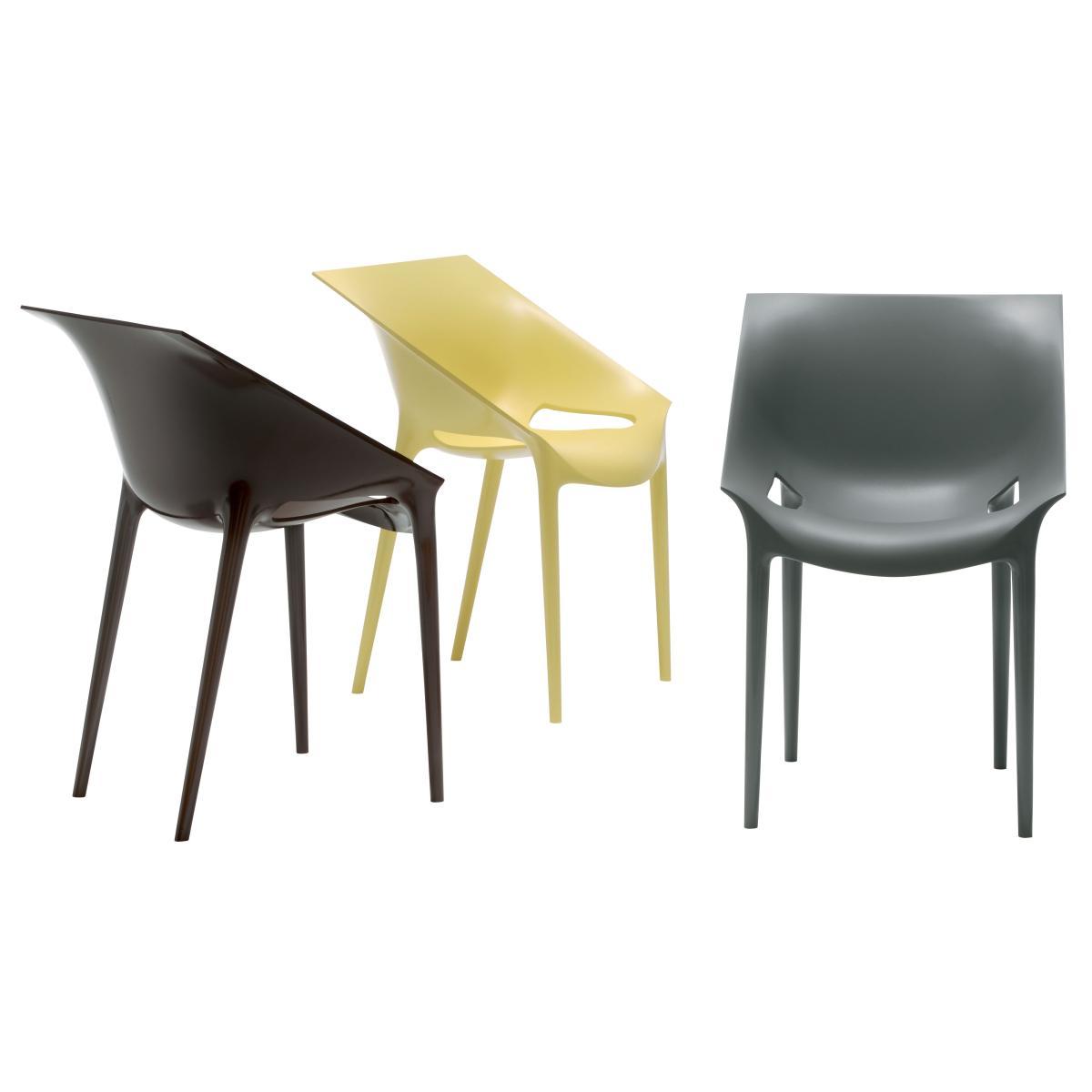 Dr. YES Stackable armchair - Polypropylene by Kartell Grey – image 2