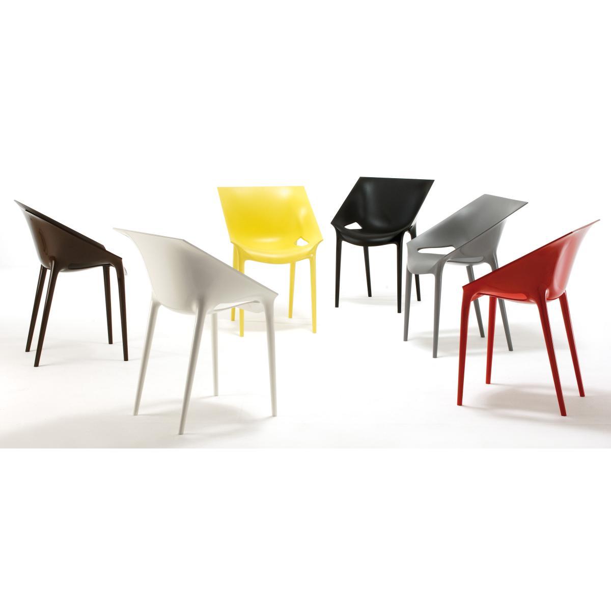 Dr. YES Stackable armchair - Polypropylene by Kartell Grey – image 8