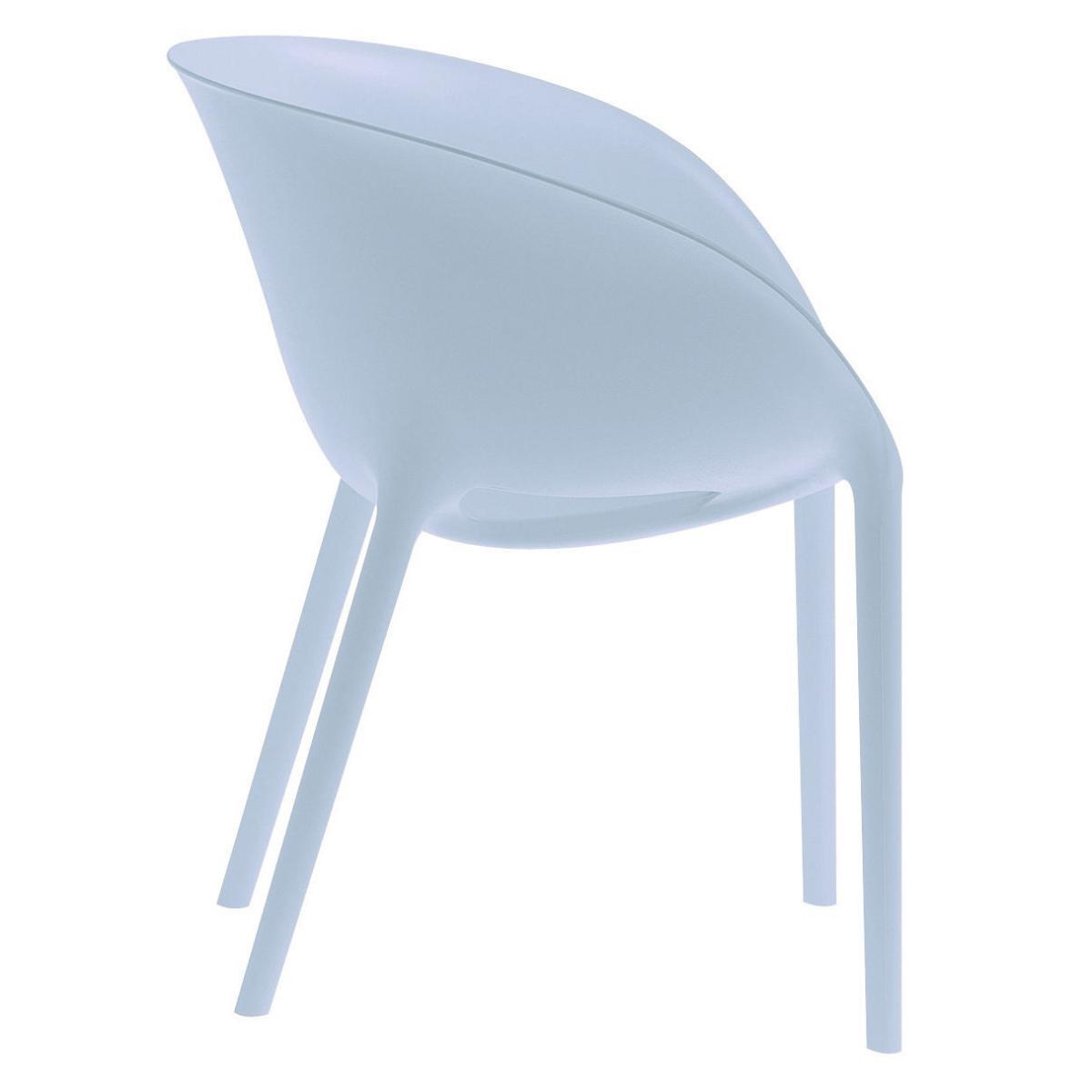 Soft Egg Stackable armchair - Polypropylen by Driade Grey – image 2