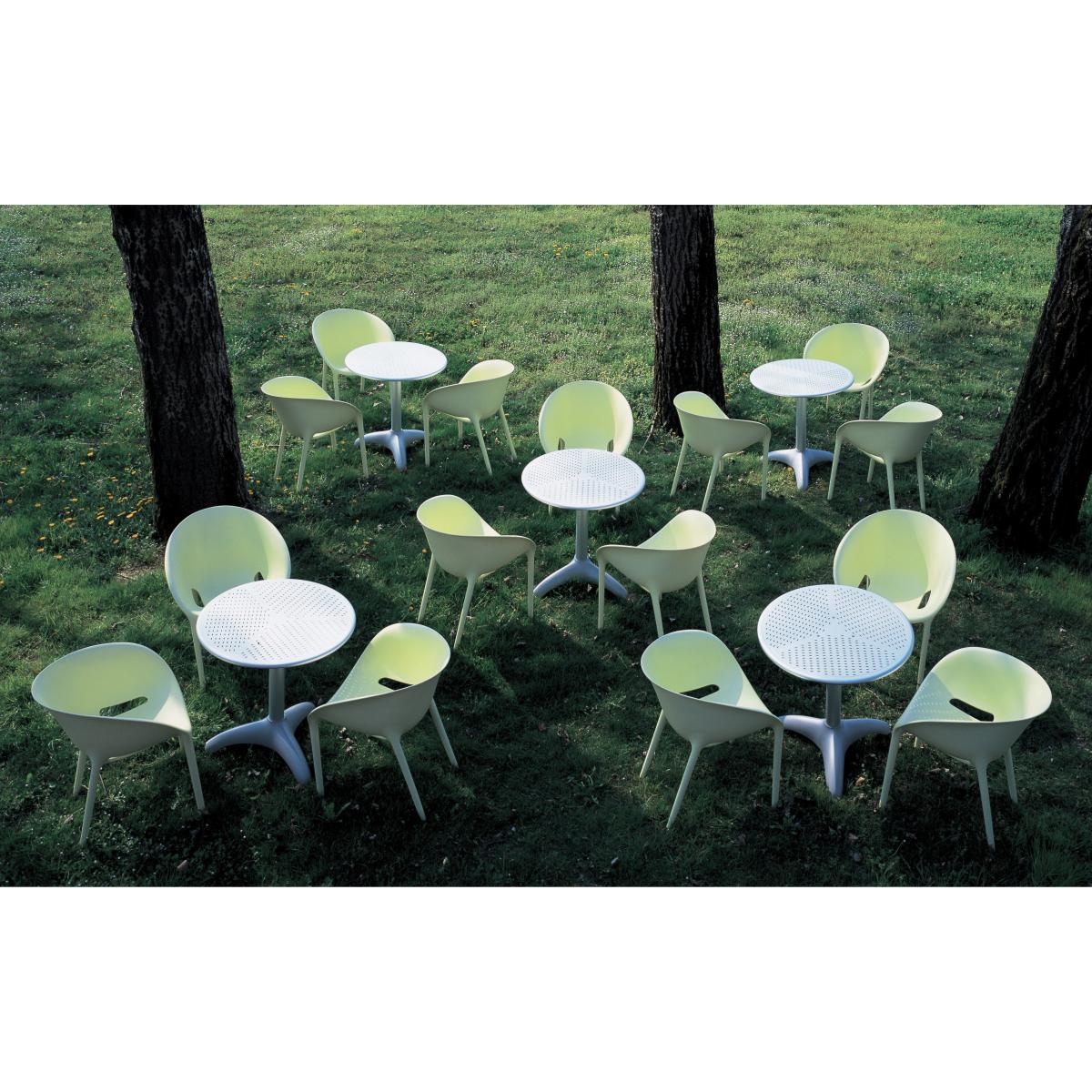 Soft Egg Stackable armchair - Polypropylen by Driade Grey – image 4