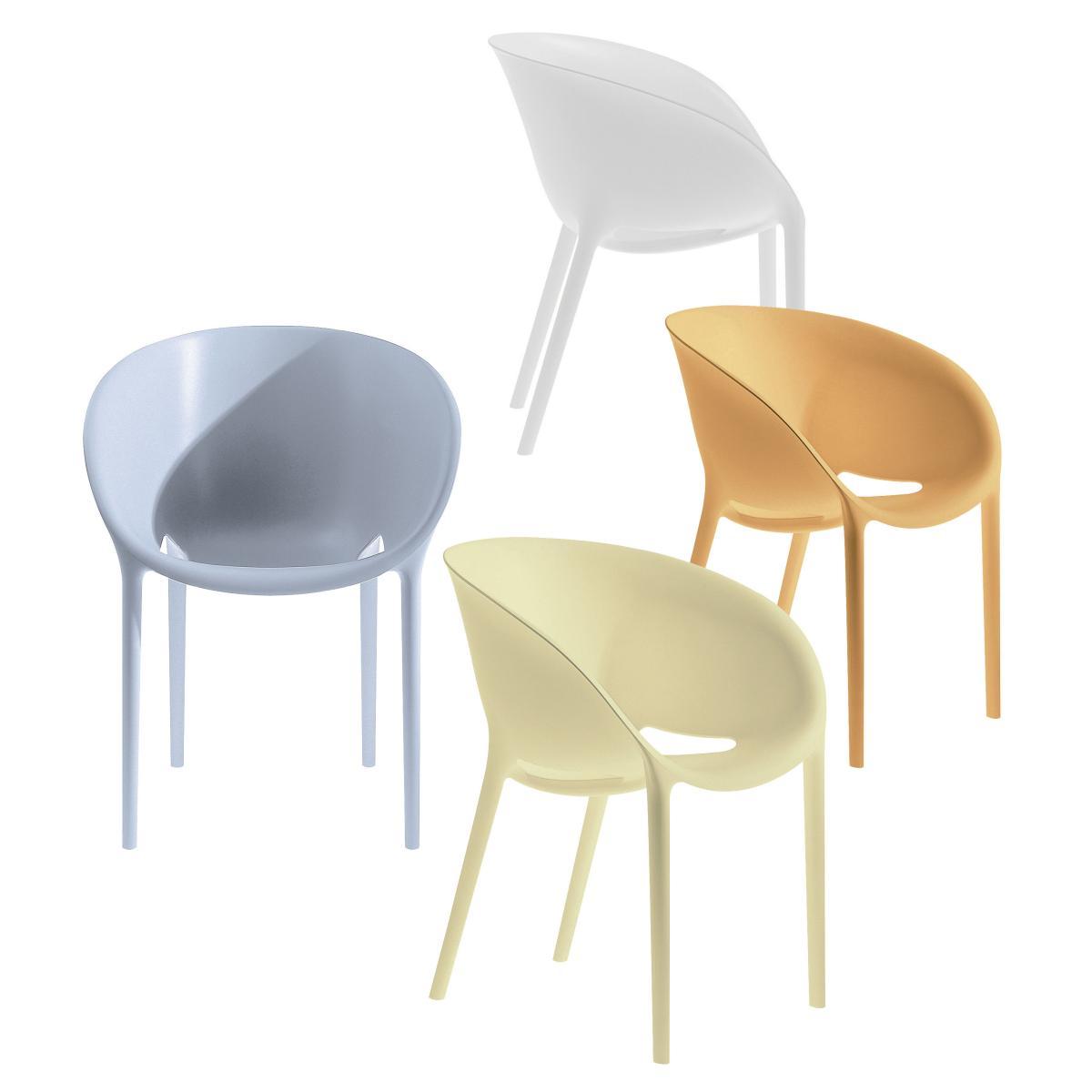 Soft Egg Stackable armchair - Polypropylen by Driade Grey – image 7