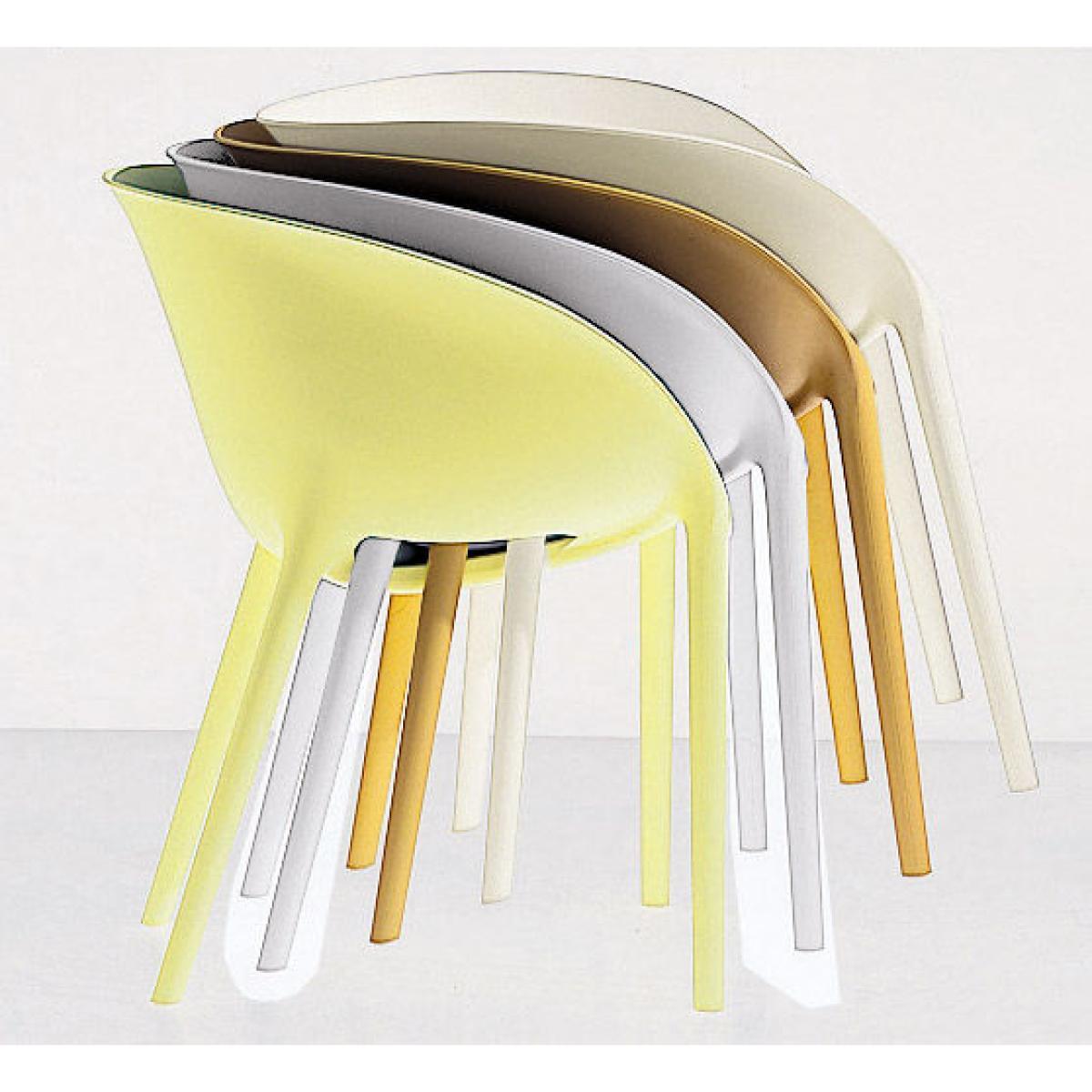 Soft Egg Stackable armchair - Polypropylen by Driade Grey – image 8