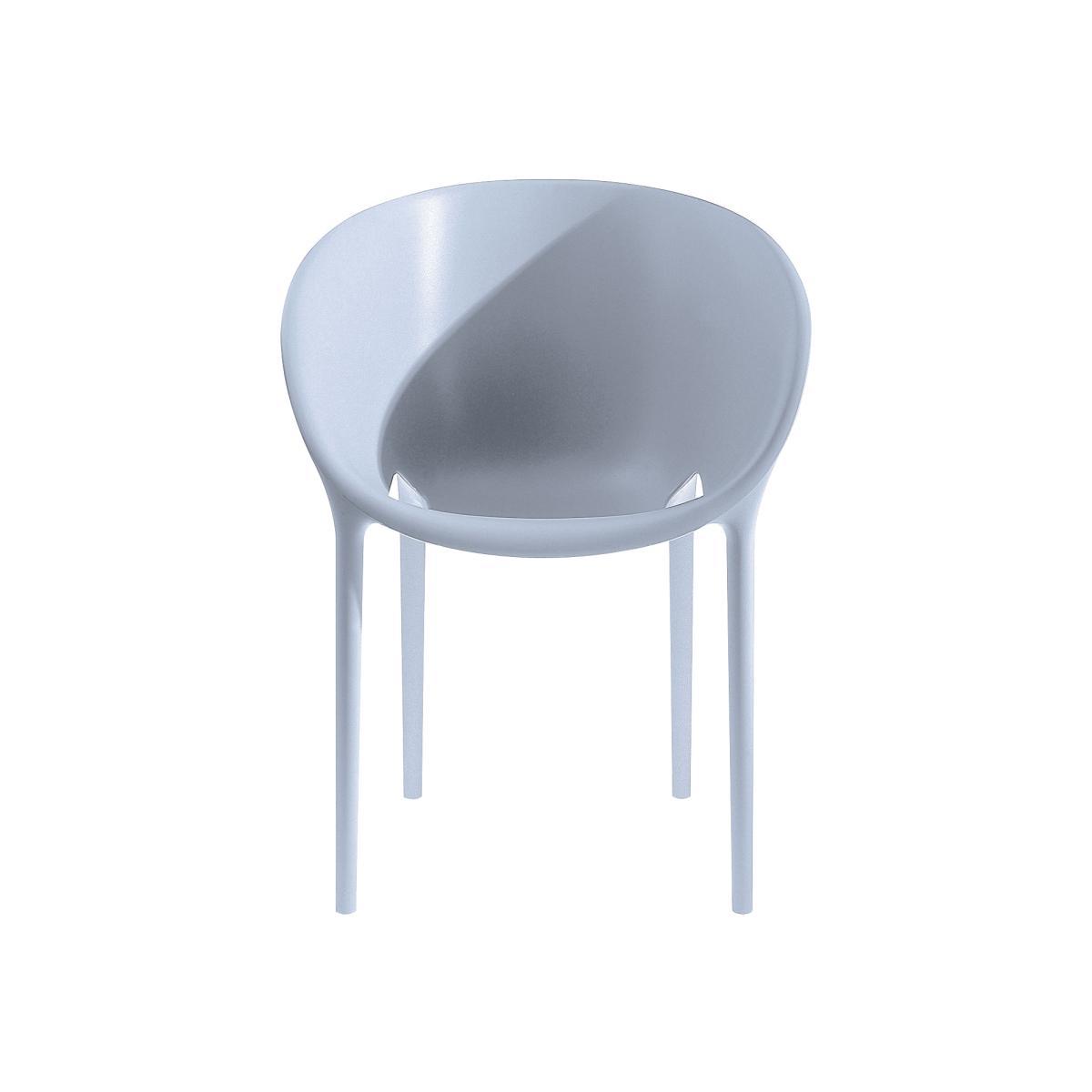 Soft Egg Stackable armchair - Polypropylen by Driade Grey – image 1