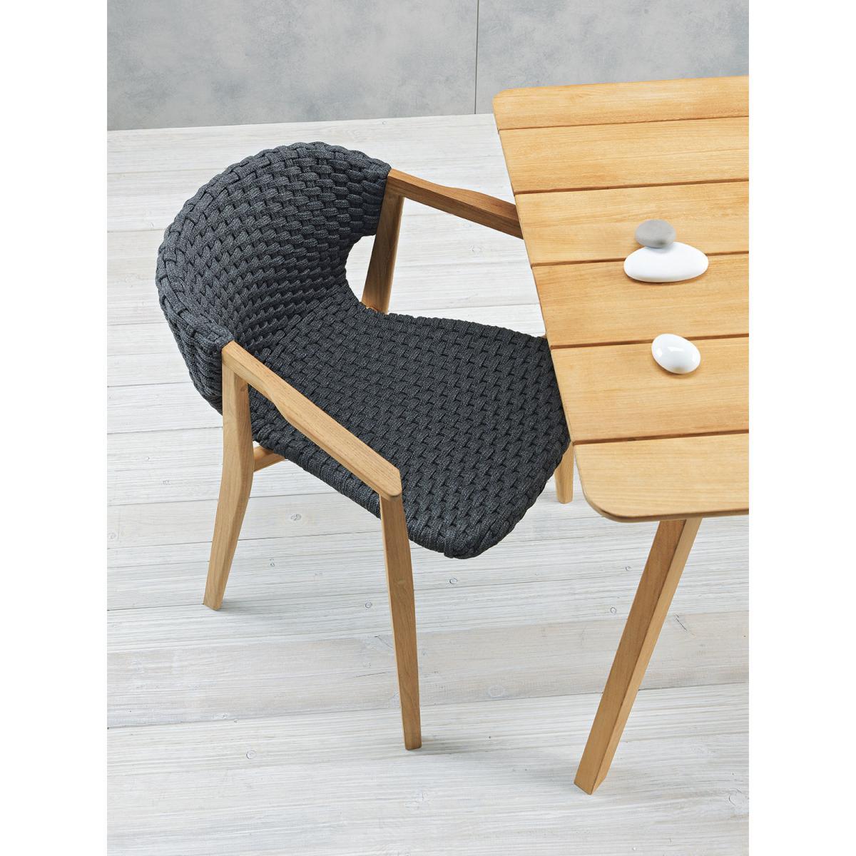 Knit Armchair - / Synthetic rope by Ethimo Grey – image 6