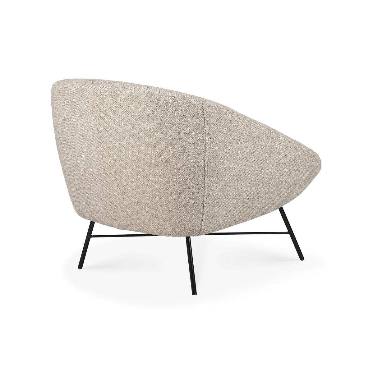 Barrow Padded armchair - / Fabric by Ethnicraft White/Beige – image 3