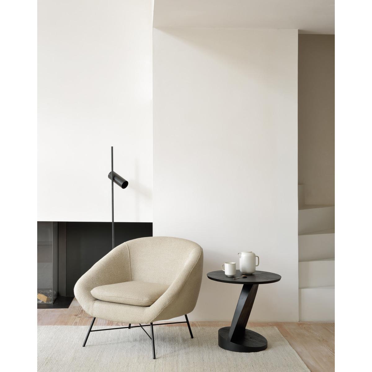 Barrow Padded armchair - / Fabric by Ethnicraft White/Beige – image 4