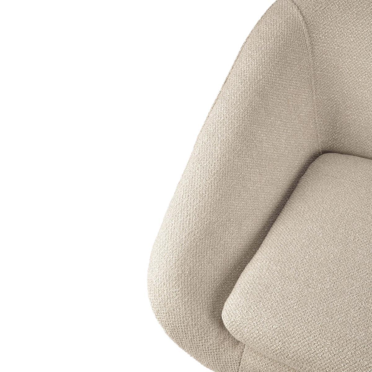 Barrow Padded armchair - / Fabric by Ethnicraft White/Beige – image 9