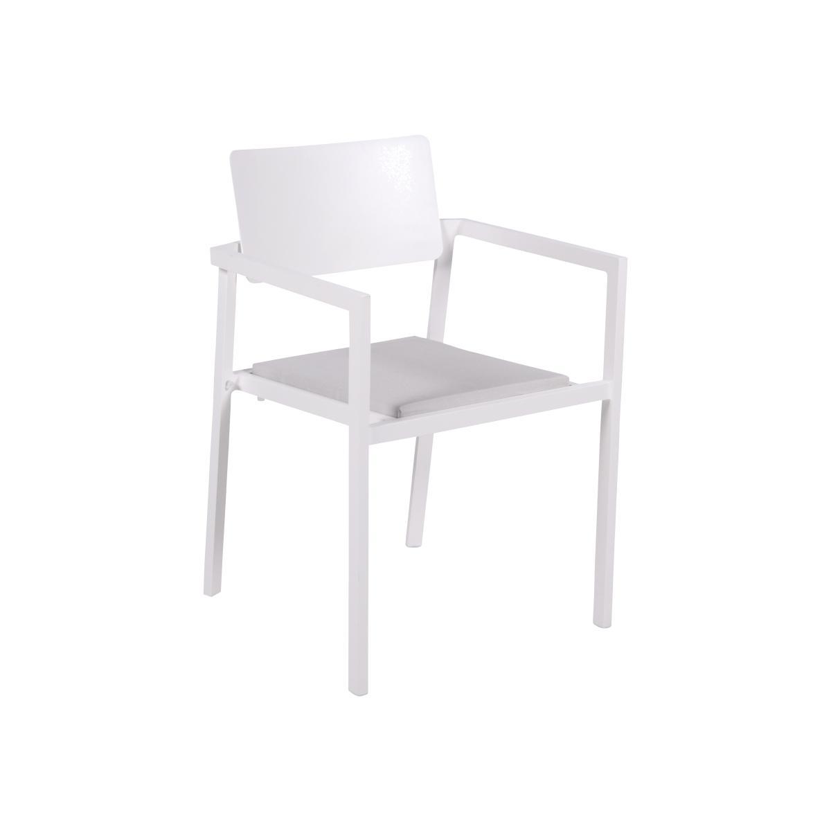 Perspective Armchair - / Aluminium - Cushion included by Vlaemynck White – image 1