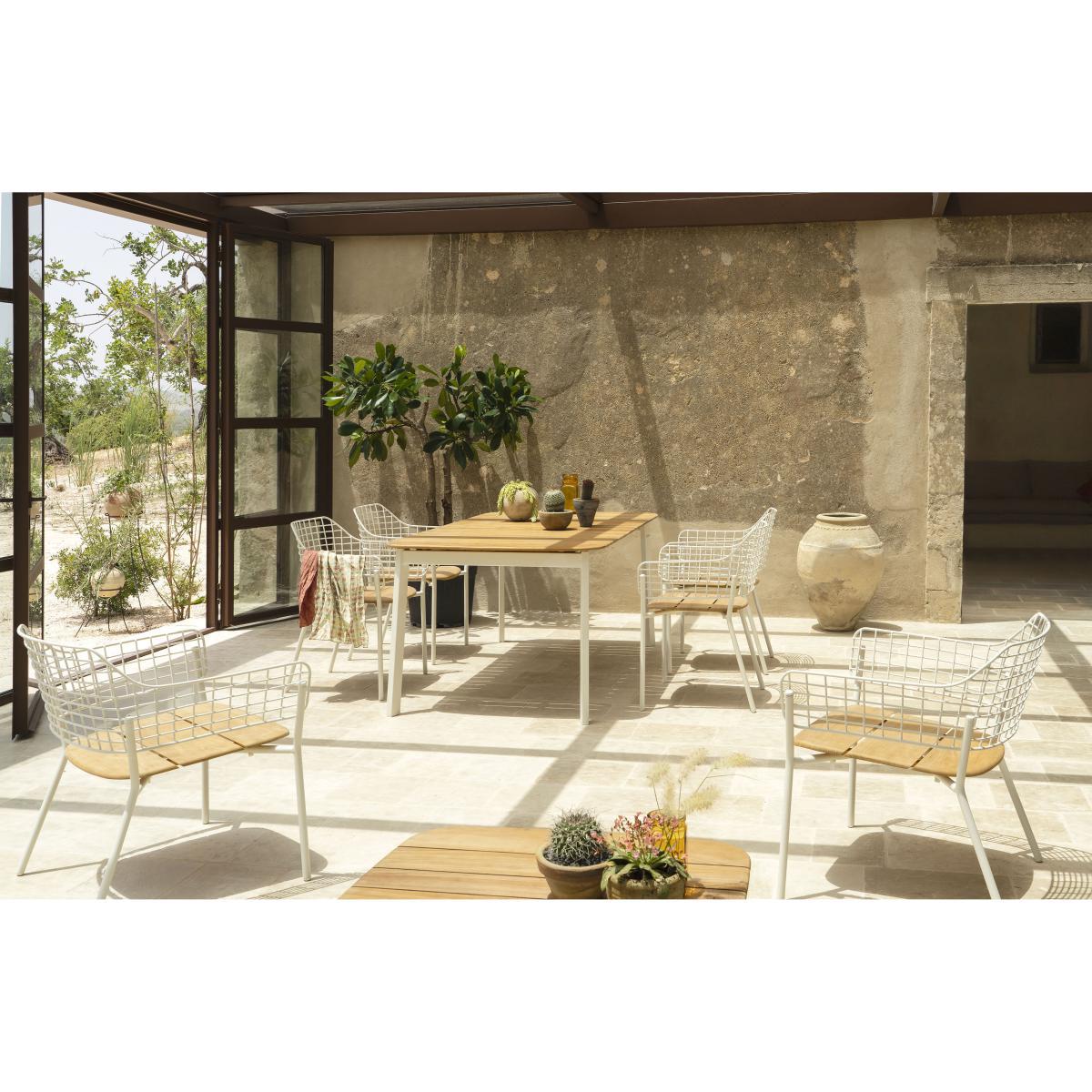 Lyze Stackable low chair - / Teak seat by Emu Grey/Natural wood – image 3