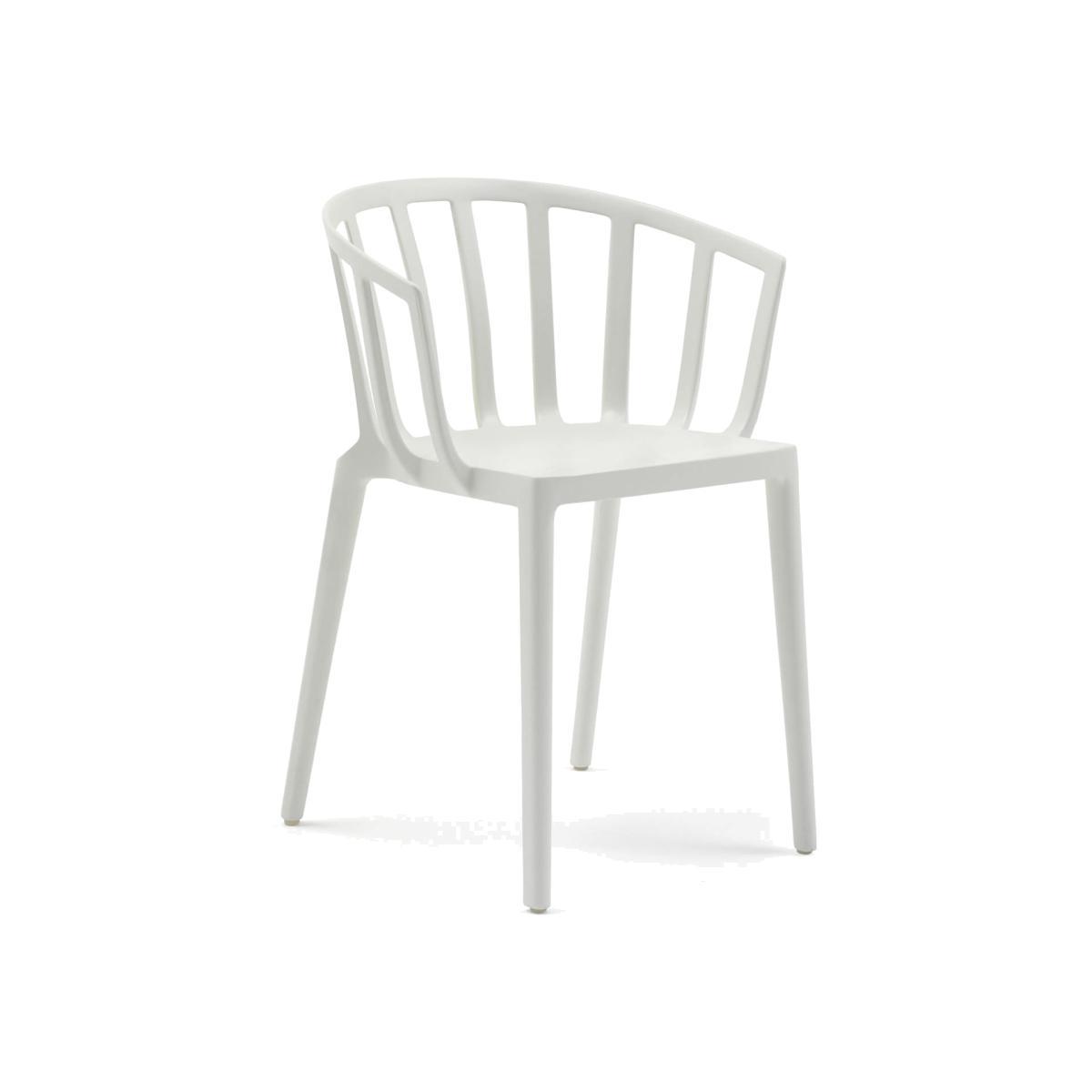 Generic AC Venice Stackable armchair - / Matt polycarbonate by Kartell White – image 1