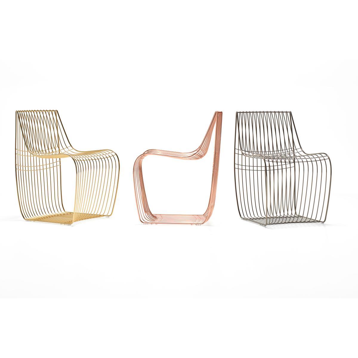 Sign Filo Armchair - / Metal wires by MDF Italia Black – image 2