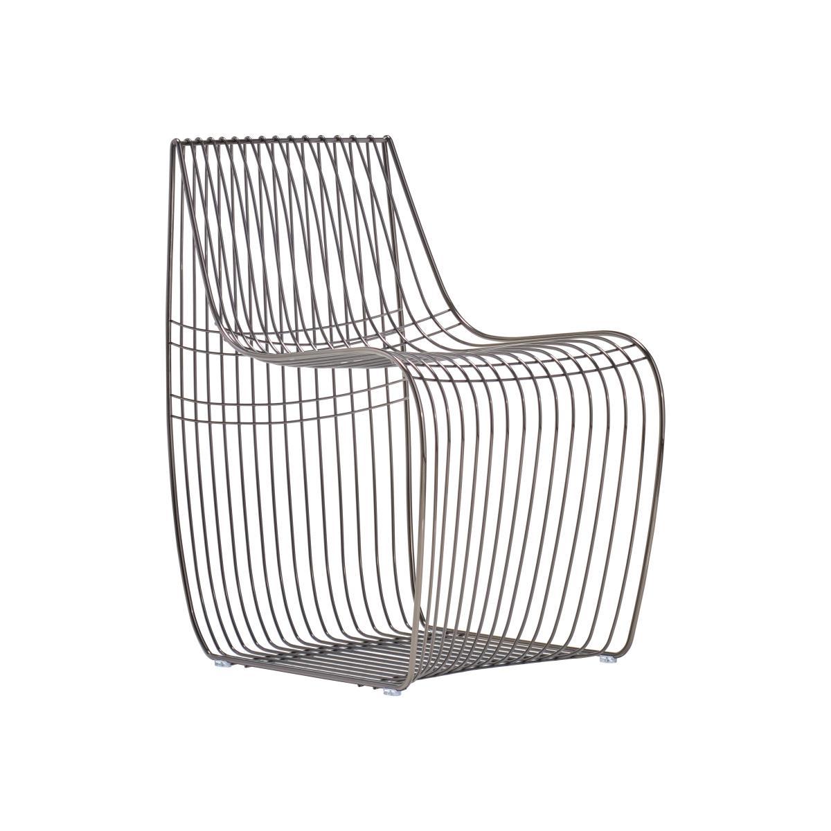 Sign Filo Armchair - / Metal wires by MDF Italia Black – image 1