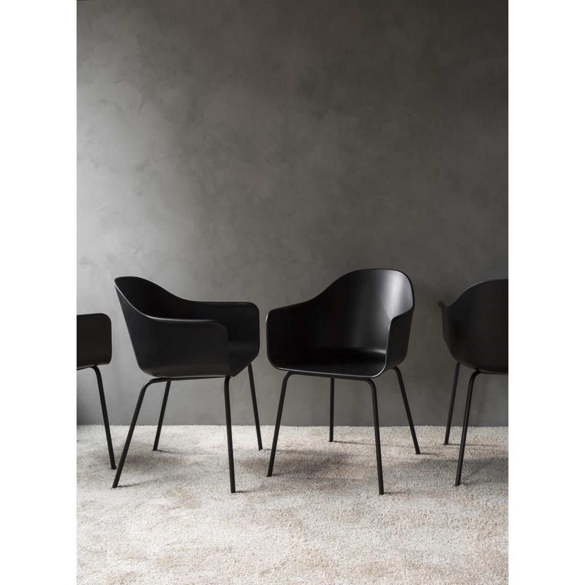 Harbour Armchair - / Polycarbonate - Steel legs by Menu Black – image 3