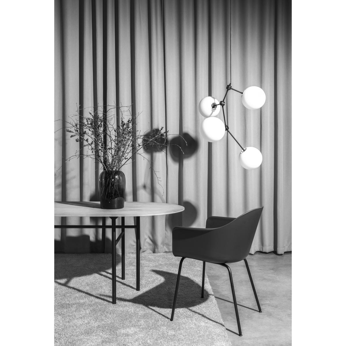 Harbour Armchair - / Polycarbonate - Steel legs by Menu Black – image 8