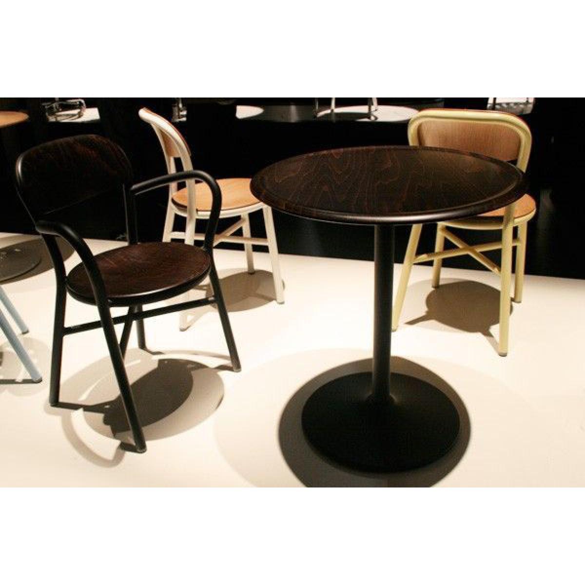 Pipe Stackable armchair - Wood & metal by Magis Black/Natural wood – image 2